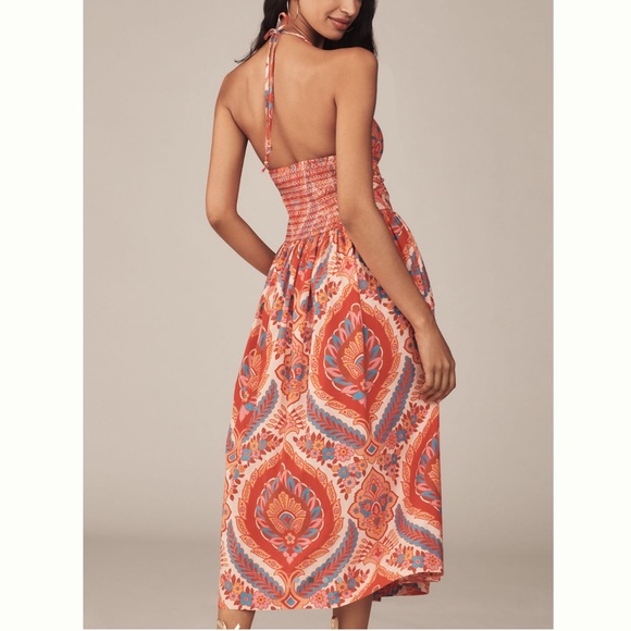 Love the Label Rita Halter A-Line Midi Dress Anthropologie NEW XL - Picture 3 of 16